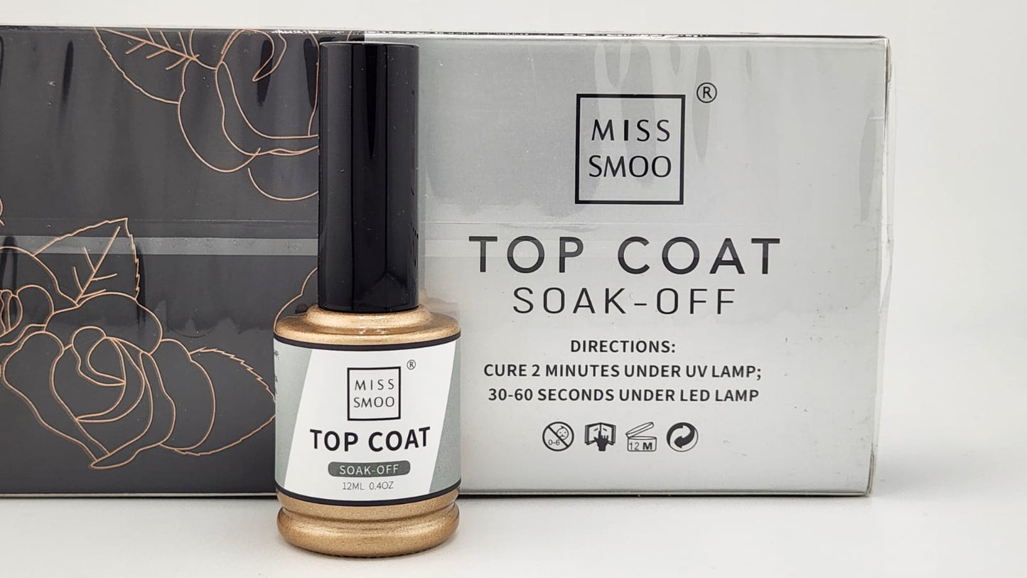 Miss Smoo TOP Coat 12ml soak off (GOLD)