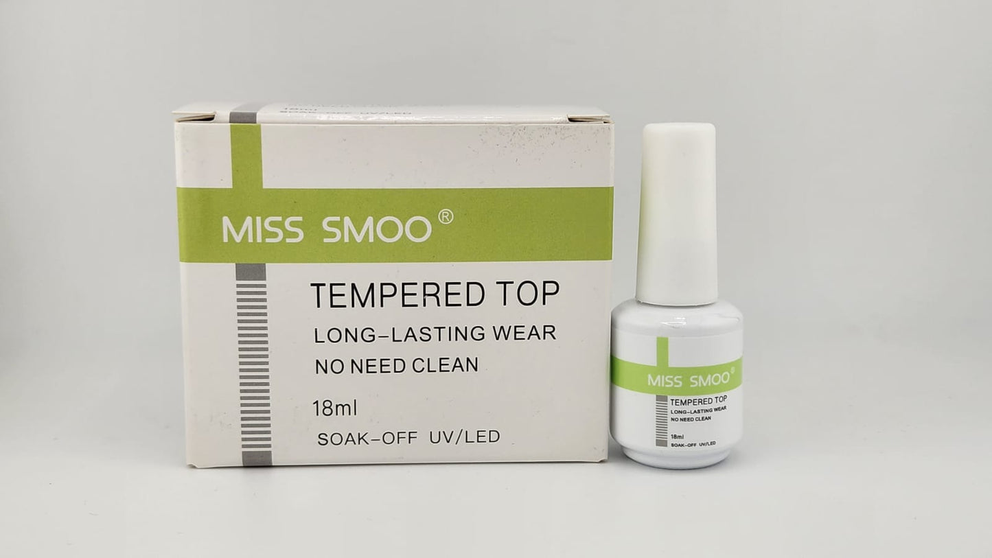 Miss Smoo Tempered Glass Top Coat NON Wipe 18ml TOT-0517-7