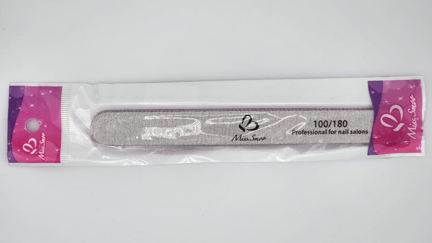 Miss Smoo Nail File 100/180 Straight (In a Bag)