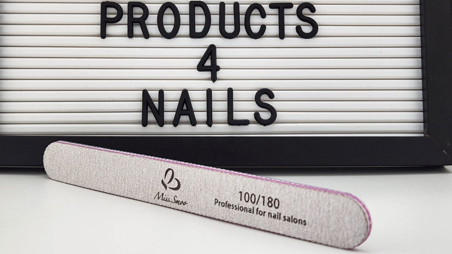Miss Smoo Nail File 100/180 Straight (In a Bag)
