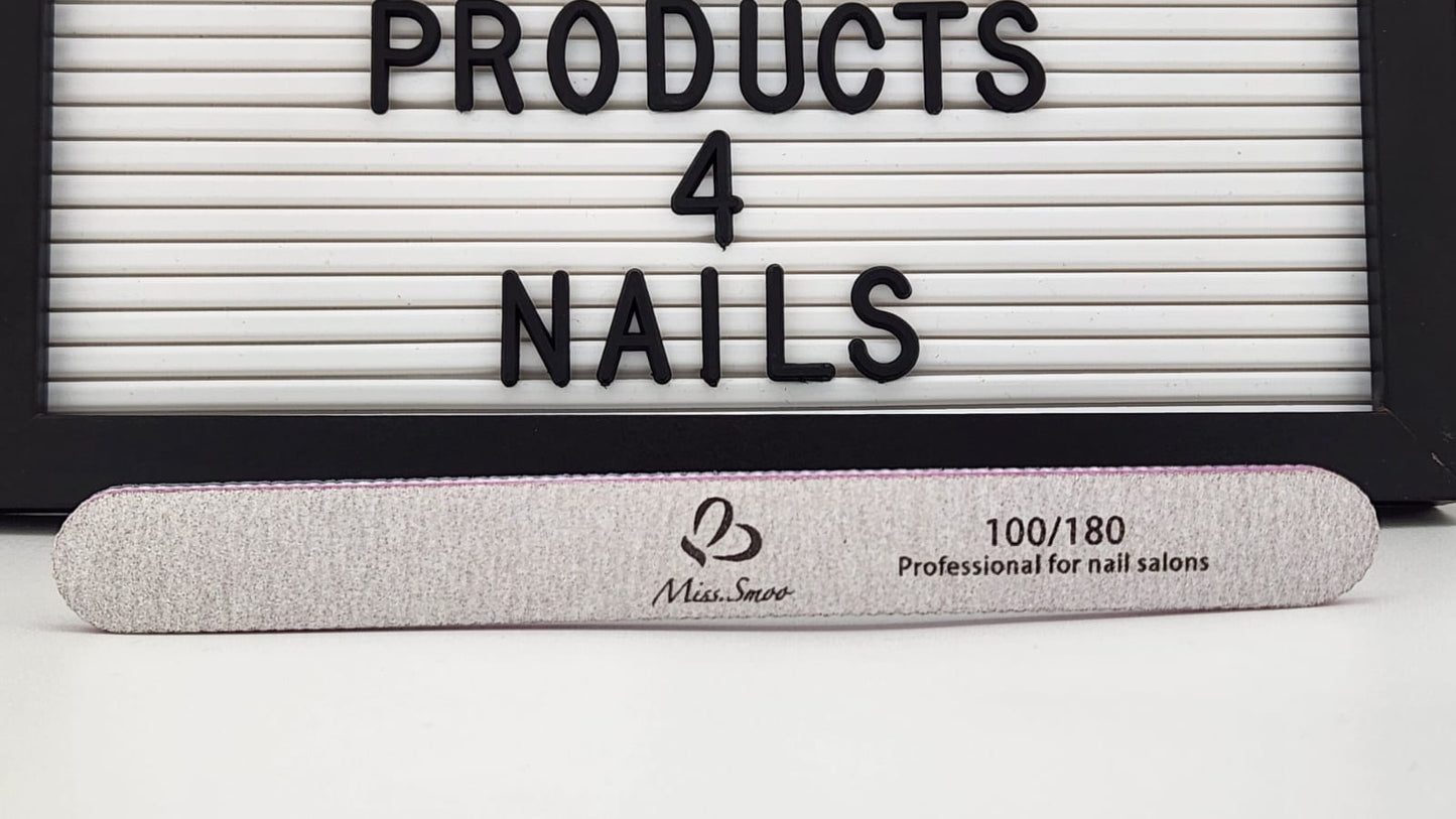 Miss Smoo Nail File 100/180 Straight (In a Bag)