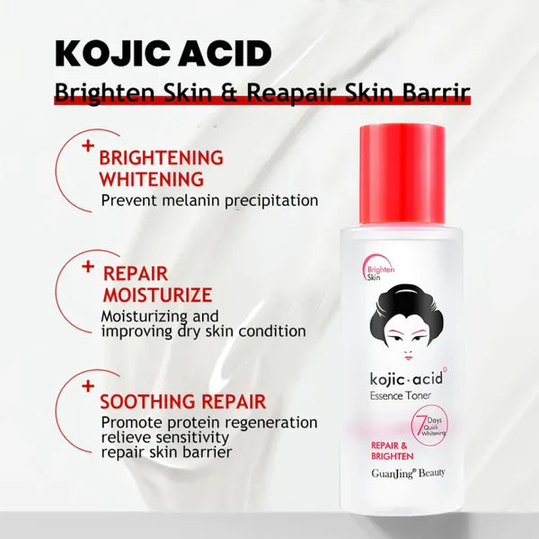 Kojic Acid Essence Toner Repair Brighten Essence Anti Wrinkle Moisturizing Refining Pores Skin Care Serum 100ml