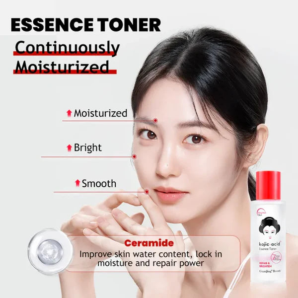 Kojic Acid Essence Toner Repair Brighten Essence Anti Wrinkle Moisturizing Refining Pores Skin Care Serum 100ml