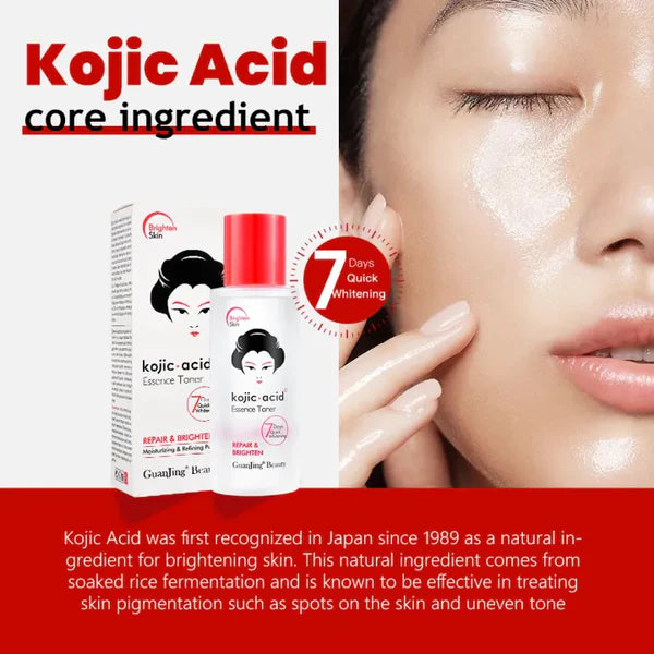 Kojic Acid Essence Toner Repair Brighten Essence Anti Wrinkle Moisturizing Refining Pores Skin Care Serum 100ml