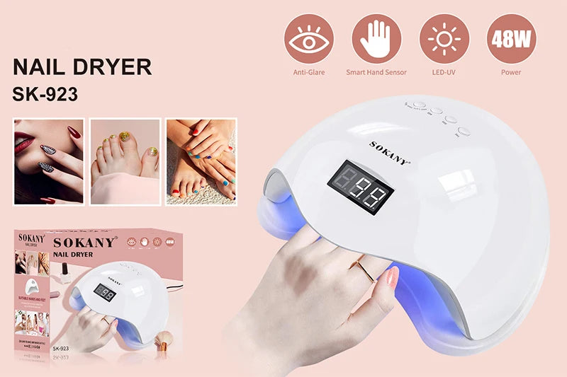 Sokany Nail Dryer SK-923 Nail Polish Dryer  (UV Power 48 W)