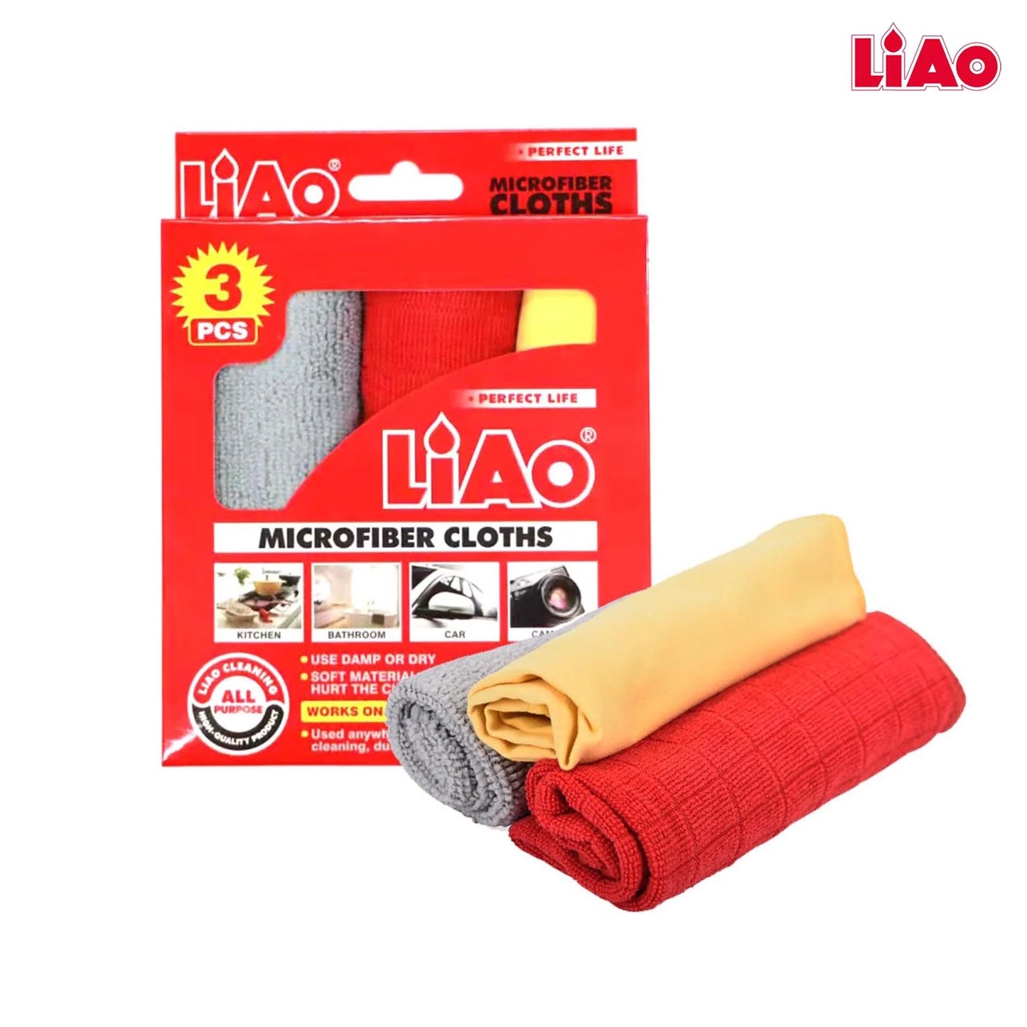 Microfiber Cloths 3Pcs All Purpose Liao Cleaning - Liao Perfect Life