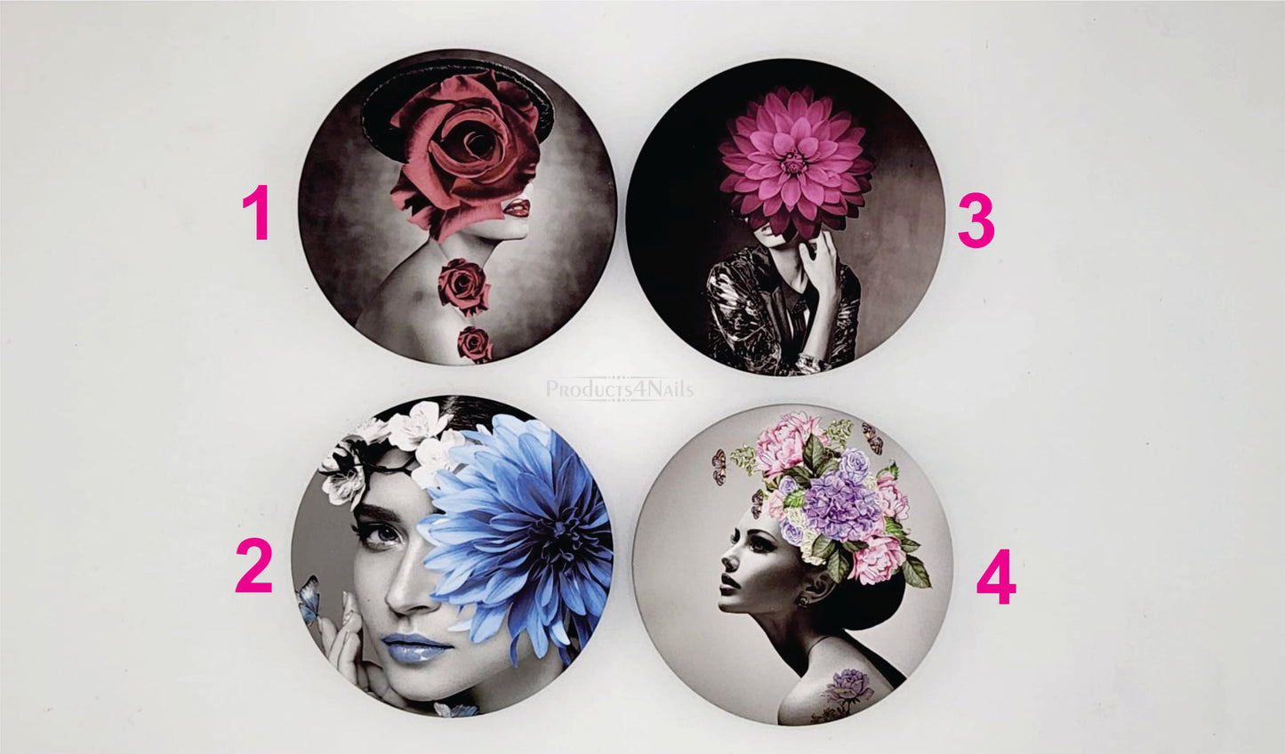 Cosmetic Mirror Classics Fashion 2 in 1 (Plain Mirror and Magnifying Glass) -1336-4