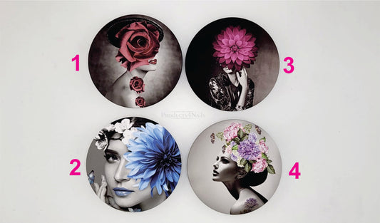 Cosmetic Mirror Classics Fashion 2 in 1 (Plain Mirror and Magnifying Glass) -1336-4