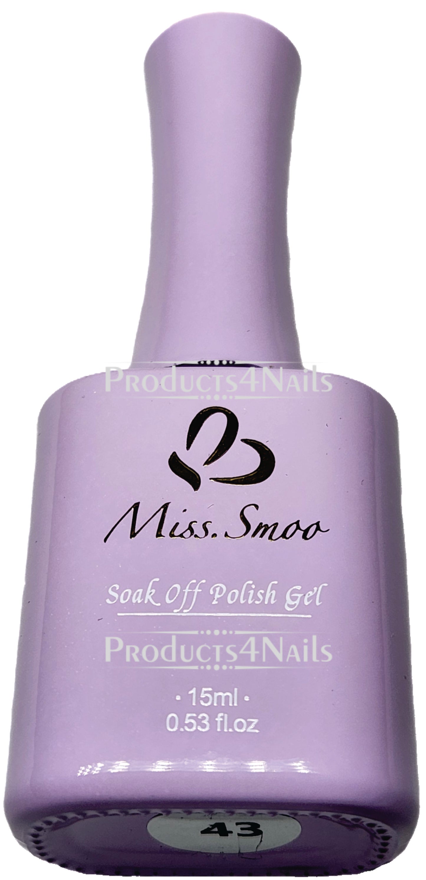 Miss Smoo Soak Off Polish Gel 15ml - FLAT BOTTLE