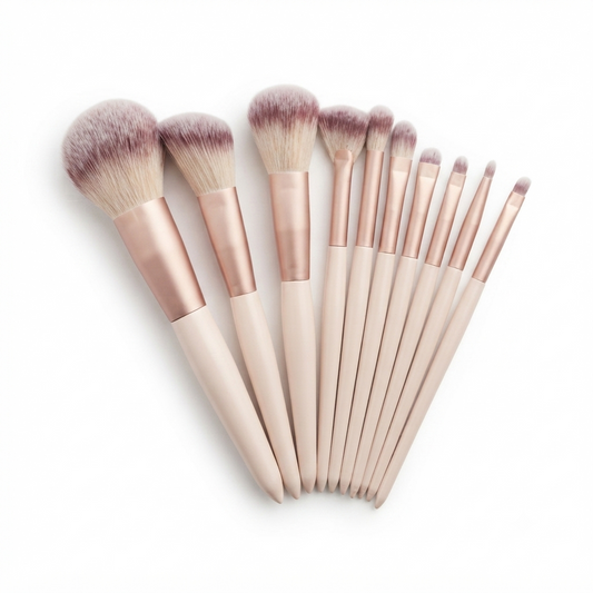 Makeup Brush Set 10 Pcs - Miss Smoo Eyebrow Razor - High Grade Product Cosmetic Brush