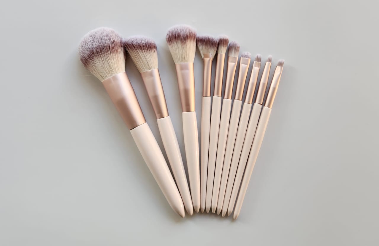 Makeup Brush Set 10 Pcs - Miss Smoo Eyebrow Razor - High Grade Product Cosmetic Brush
