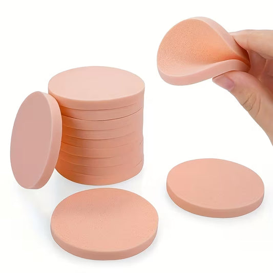 Makeup Sponge Easy Cleaning Powder Puff Round, Safe Dual Use Quick Rebound Convenient For Makeup
