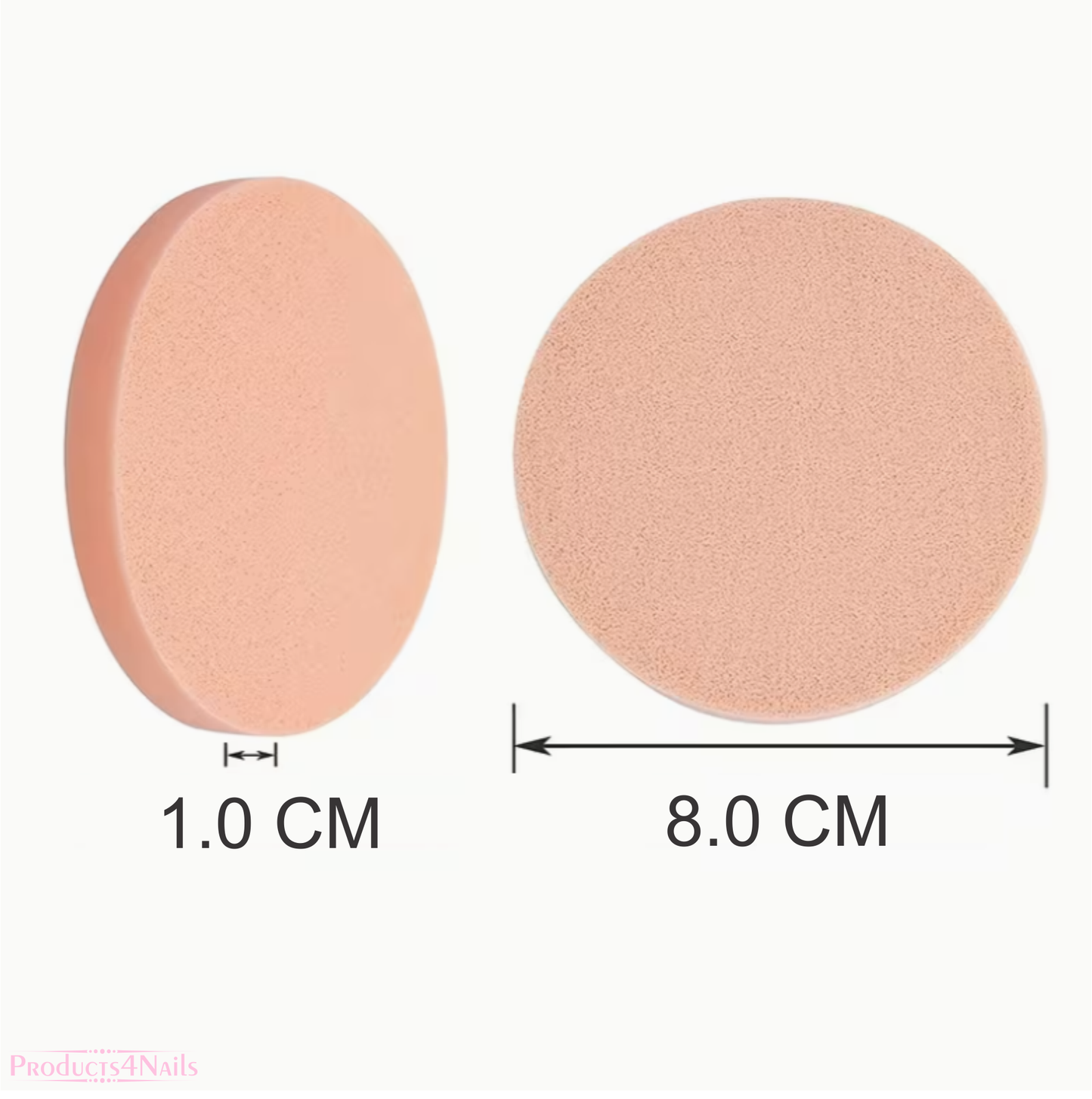 Makeup Sponge Easy Cleaning Powder Puff Round, Safe Dual Use Quick Rebound Convenient For Makeup