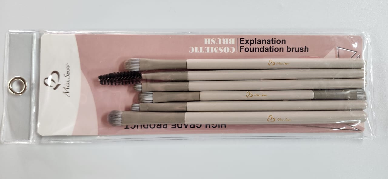 Makeup Brush Set 6Pcs - Miss Smoo - High Grade Product Washable Antibacterial Easy Hair Hair Loss