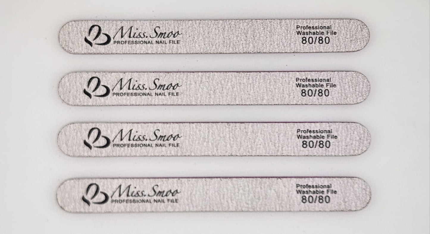 Miss Smoo Double Sided Nail File  - Straight 80/80 (LOSE)