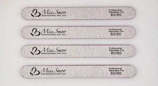 Miss Smoo Double Sided Nail File  - Straight 80/80 (LOSE)