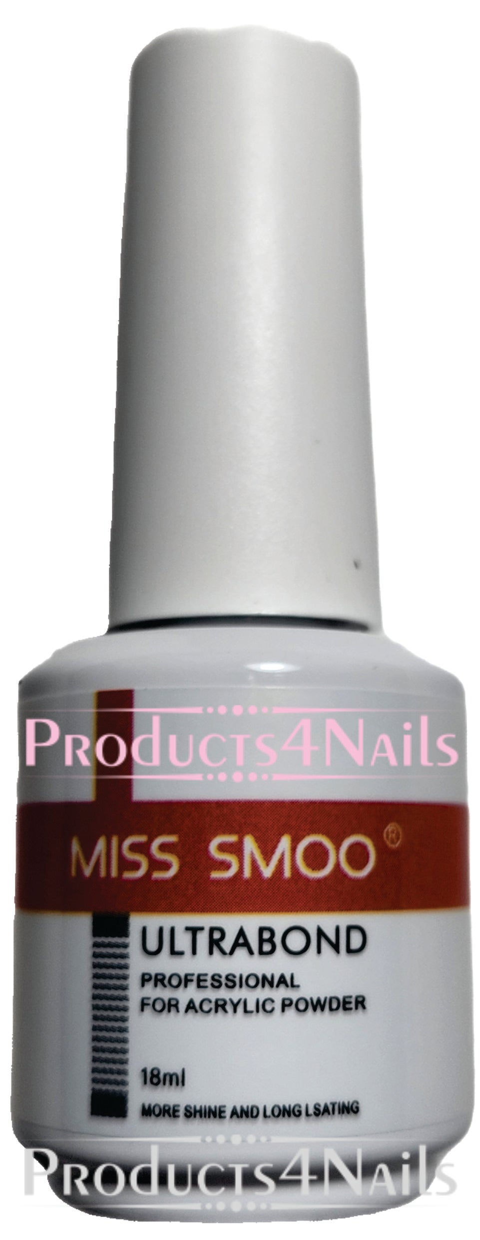 Miss Smoo Ultra Bond 18ml - White Bottle "Acrylic Powder Top"