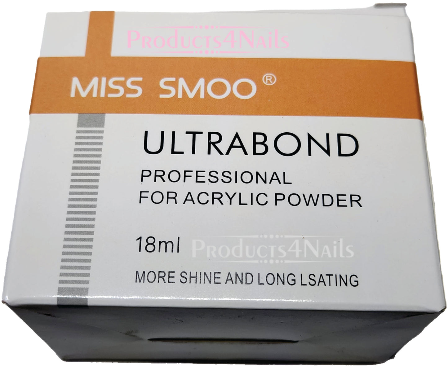 Miss Smoo Ultra Bond 18ml - White Bottle "Acrylic Powder Top"