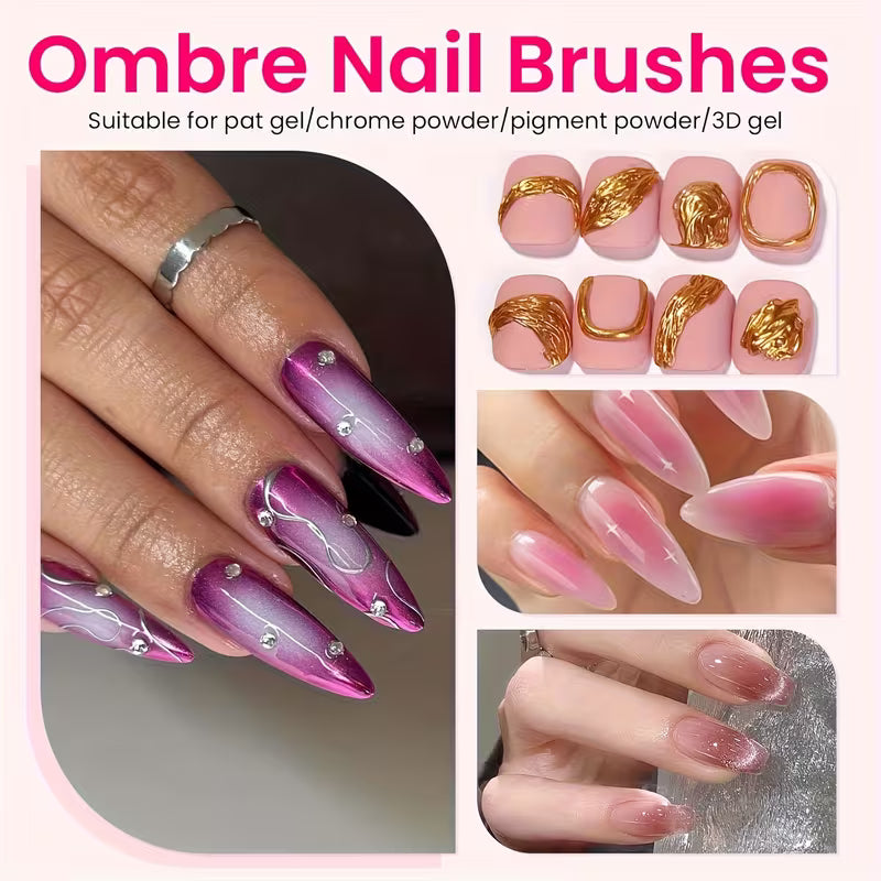 Nail Sponge Metal Grabber Mini Replaceable Nail Sponges Blocks for Ombre and No Wipe Painting Gel