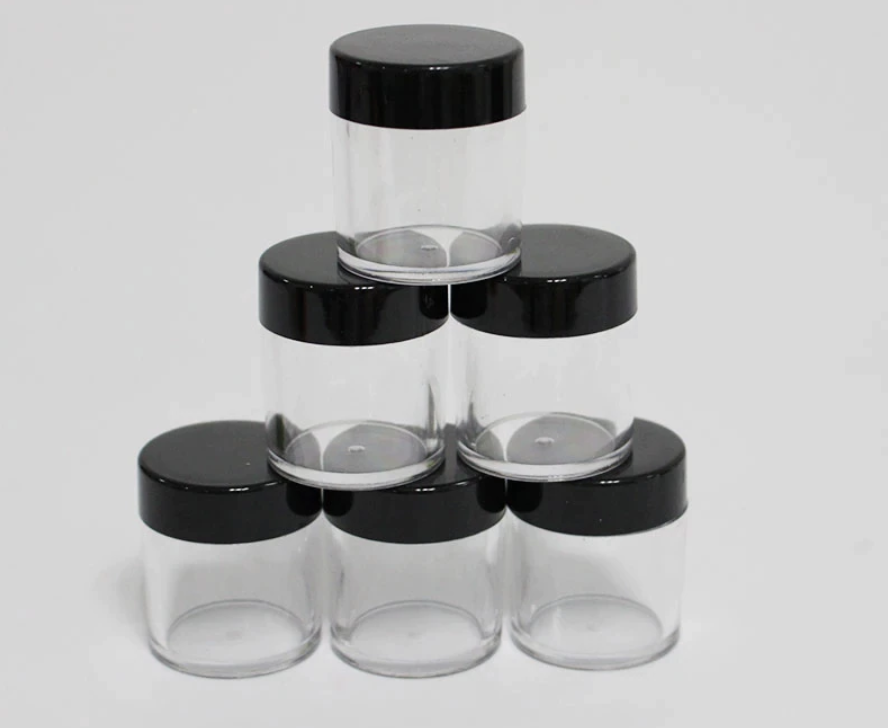 PLASTIC Clear Empty Pots bottle for nail art CRAFT BEADS STORAGE Container 10g