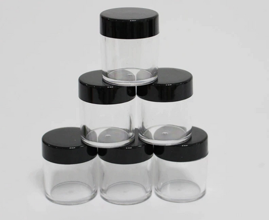 PLASTIC Clear Empty Pots bottle for nail art CRAFT BEADS STORAGE Container 28g