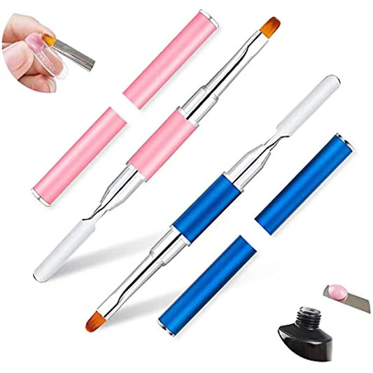 Poly Gel Nail Brush Dual-ended with Spatula (HIGH QUALITY)