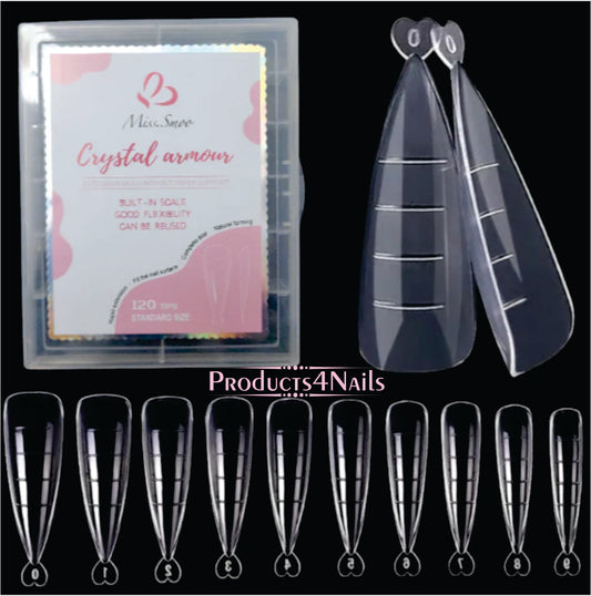 Poly Gel False Nail TEARDROP Shape Tips 120Pcs REUSABLE - Miss Smoo