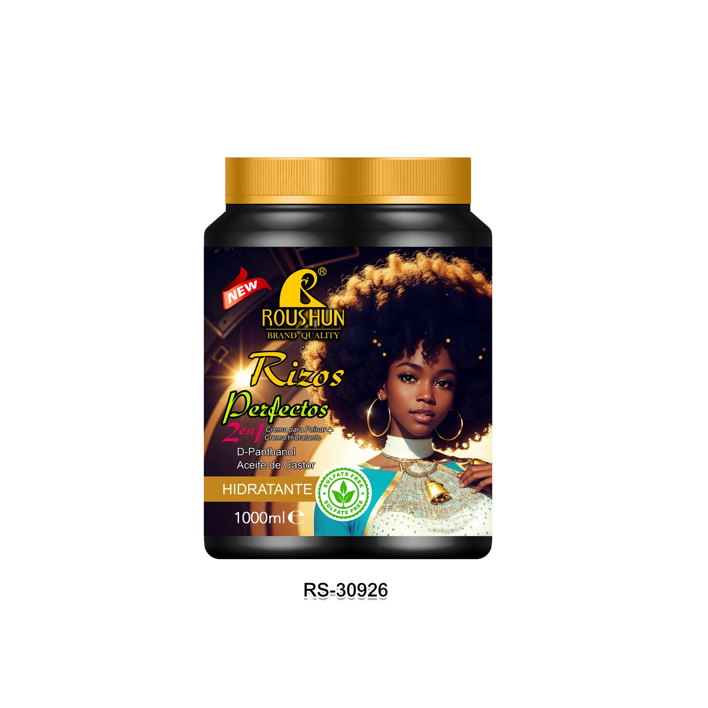 ROUSHUN Hair Cream Smoothing Repairing Collagen & Keratin Polypeptides Hair Mask 1000ml
