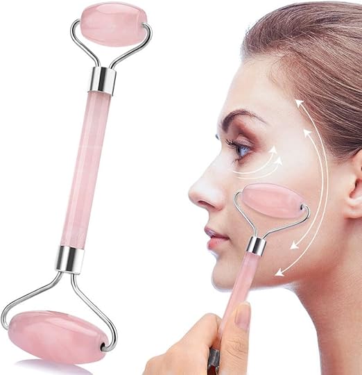 RubyFace Gua Sha Massage Kit - Jade Roller & Rose Quartz Guasha Stone Set