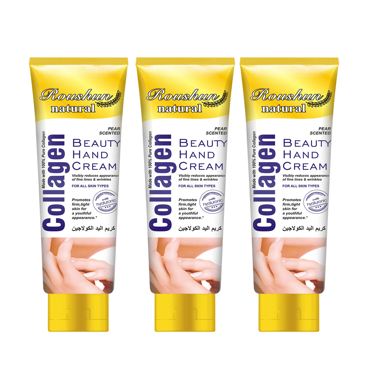 Roushun Natural Collagen Beauty Hand Cream 100ml with Hyaluronic