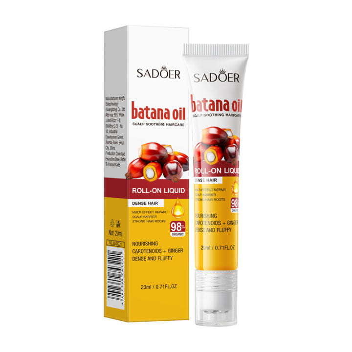 SADOER Batana Oil Scalp Soothing Haircare 98% Organic Roll-on Liquid 20ml