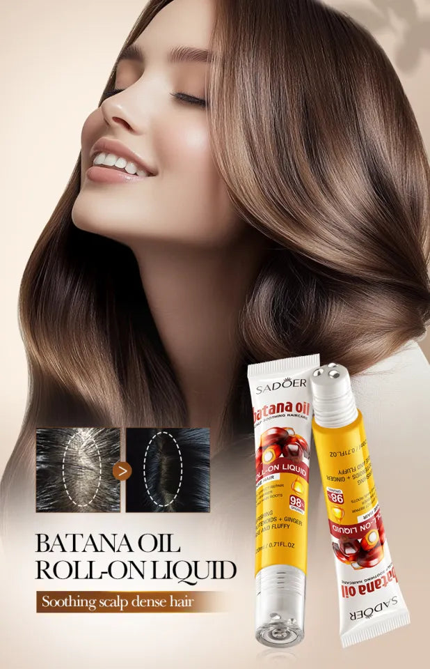 SADOER Batana Oil Scalp Soothing Haircare 98% Organic Roll-on Liquid 20ml