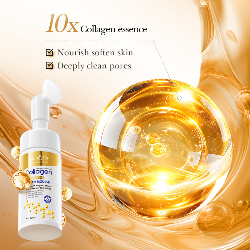 SADOER Cleaning Mousse Anti-Aging 120ml - Deep Purifying Collagen Facial Cleanser 120ml