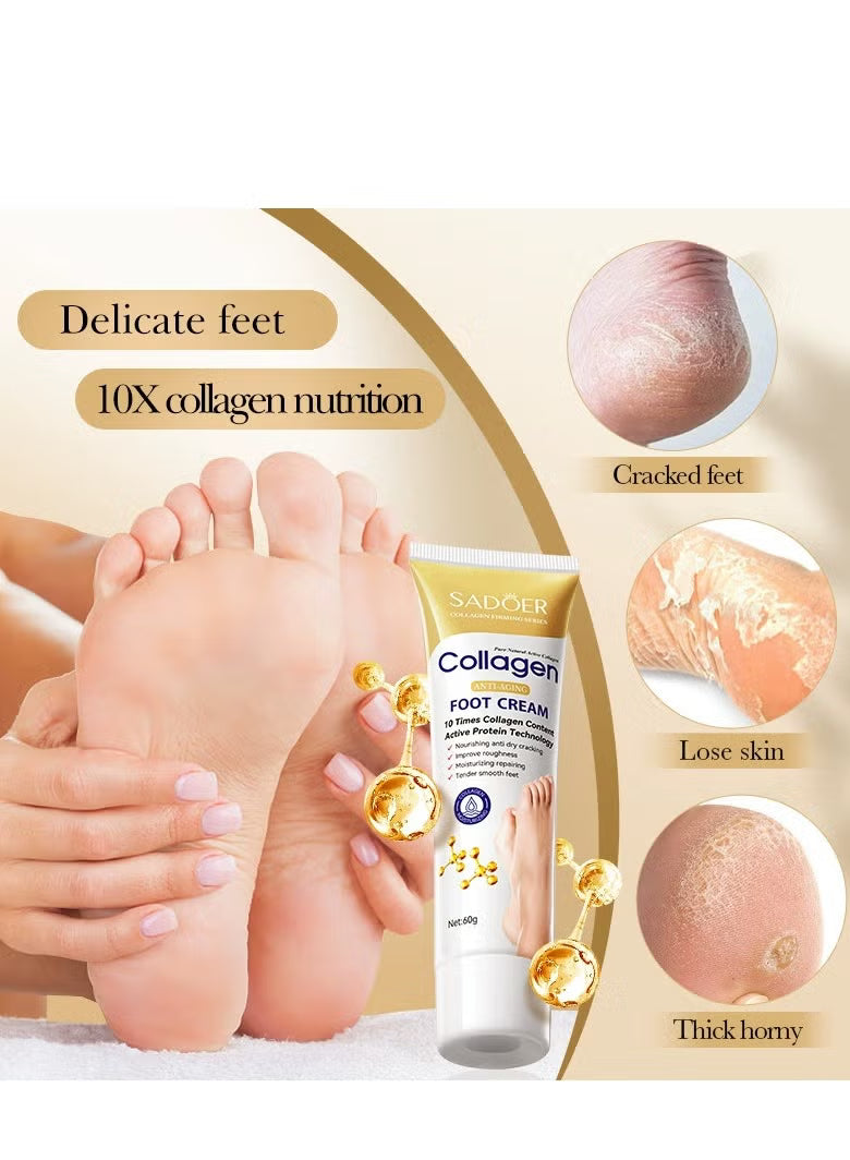 SADOER Collagen Foot Cream 60g - Anti-Aging Cracked Heel Repair