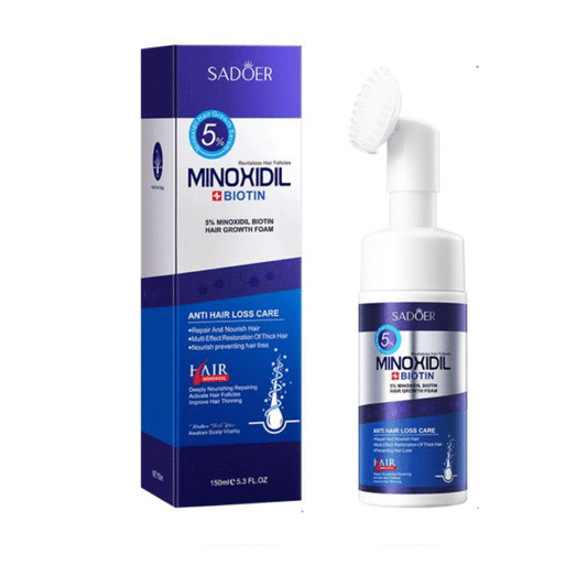 SADOER Minoxidil + Biotin Anti-Hair Loss Foam (5%), 150ml