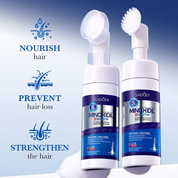 SADOER Minoxidil + Biotin Anti-Hair Loss Foam (5%), 150ml
