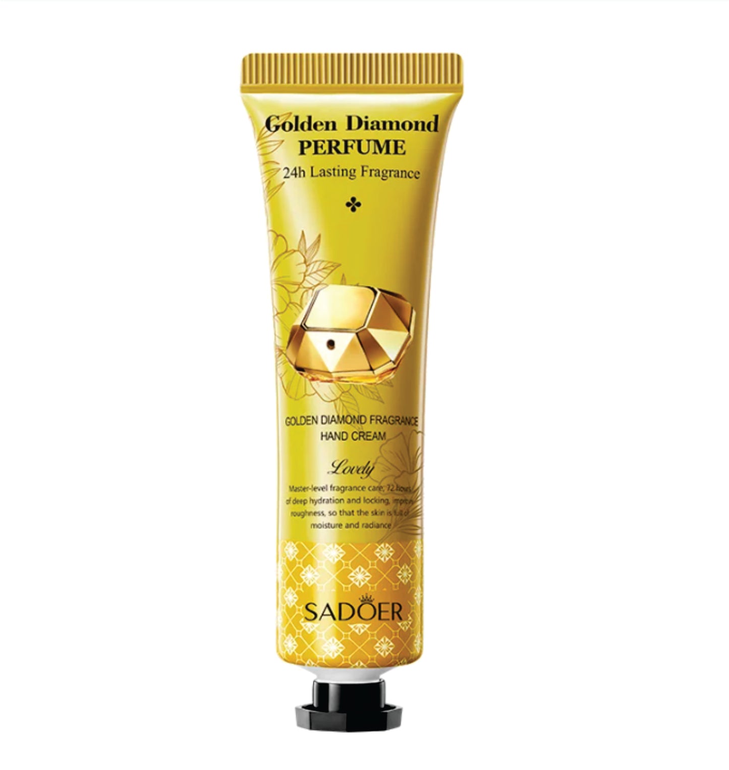 SADOER Golden Diamond Perfume Hand Cream Moisturizing Repair Dry Cracked Hands Smooth Soft Care 30g
