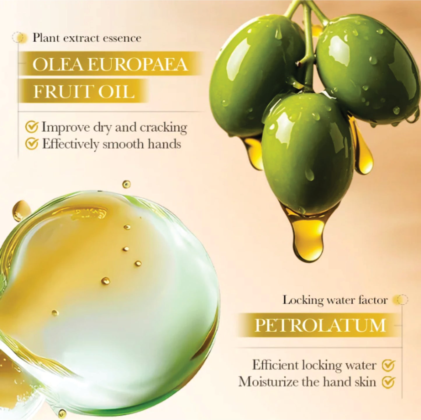 SADOER Golden Diamond Perfume Hand Cream Moisturizing Repair Dry Cracked Hands Smooth Soft Care 30g