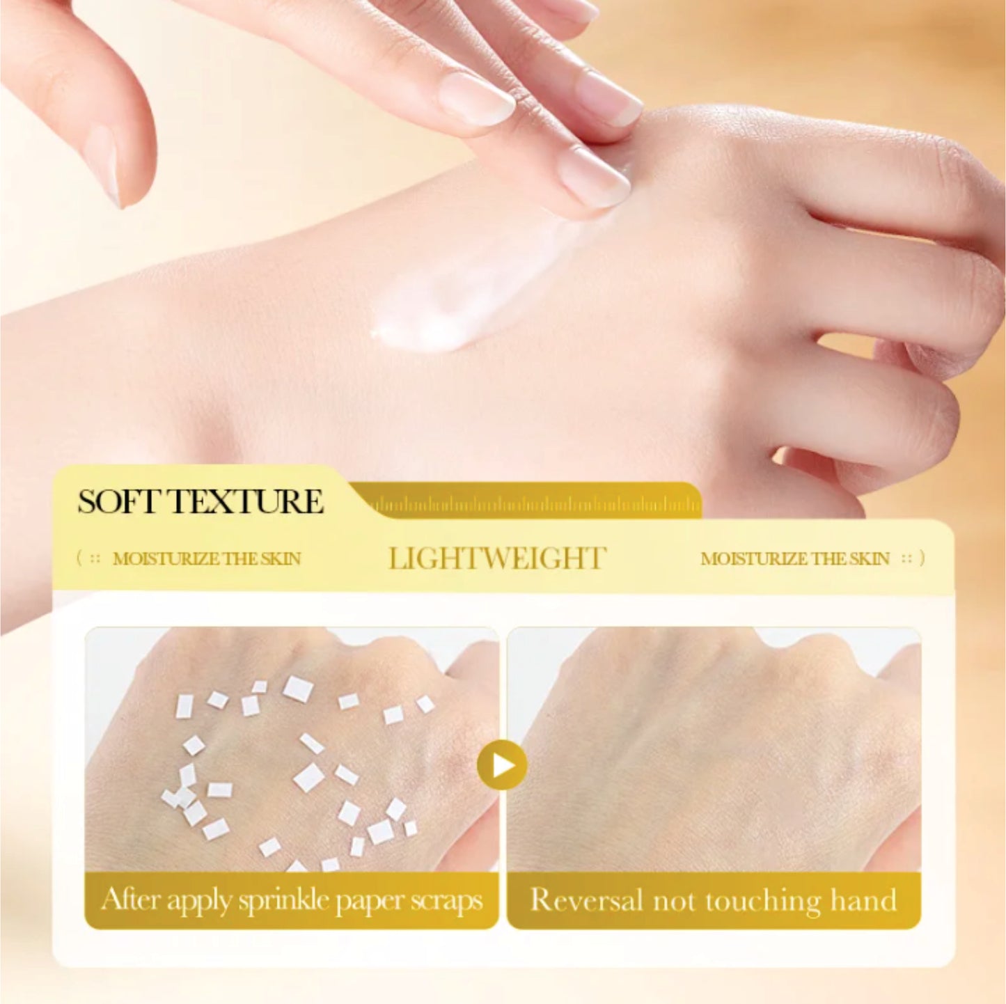 SADOER Golden Diamond Perfume Hand Cream Moisturizing Repair Dry Cracked Hands Smooth Soft Care 30g