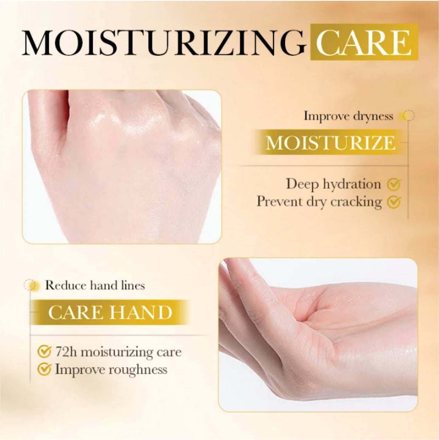 SADOER Golden Diamond Perfume Hand Cream Moisturizing Repair Dry Cracked Hands Smooth Soft Care 30g