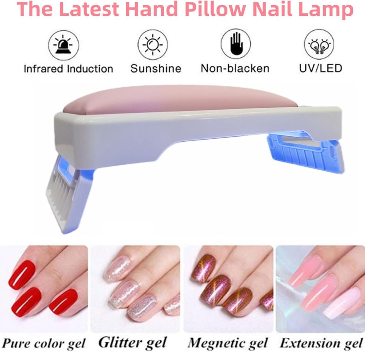 Hand Pillow Nail Enhancement Lamp - All-in-One