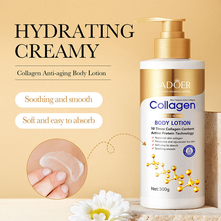Sadoer Collagen Body Lotion 300g - Anti-Wrinkle Moisturizing Body Cream