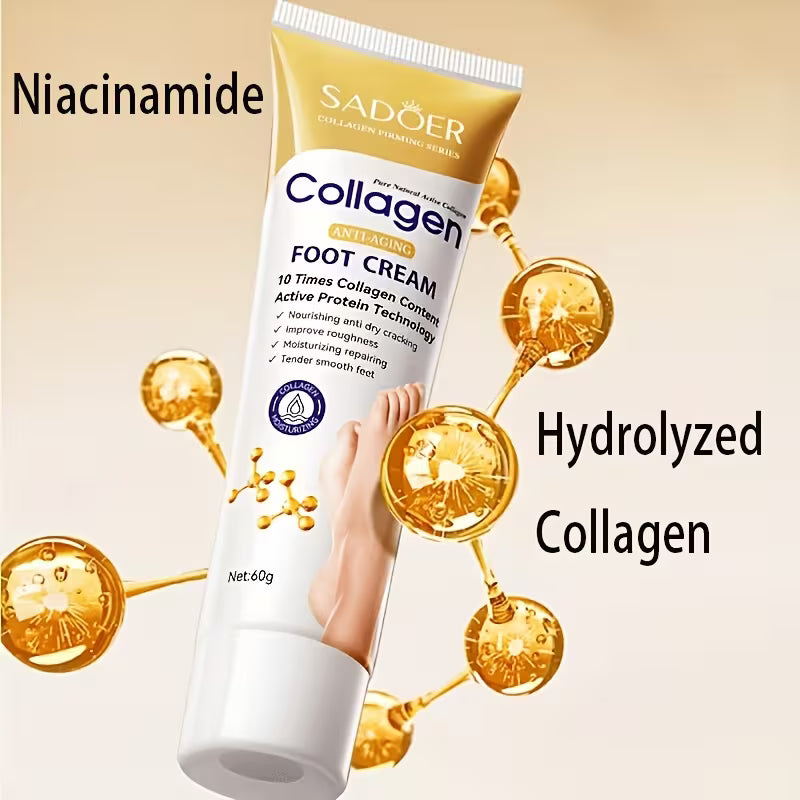 SADOER Collagen Foot Cream 60g - Anti-Aging Cracked Heel Repair