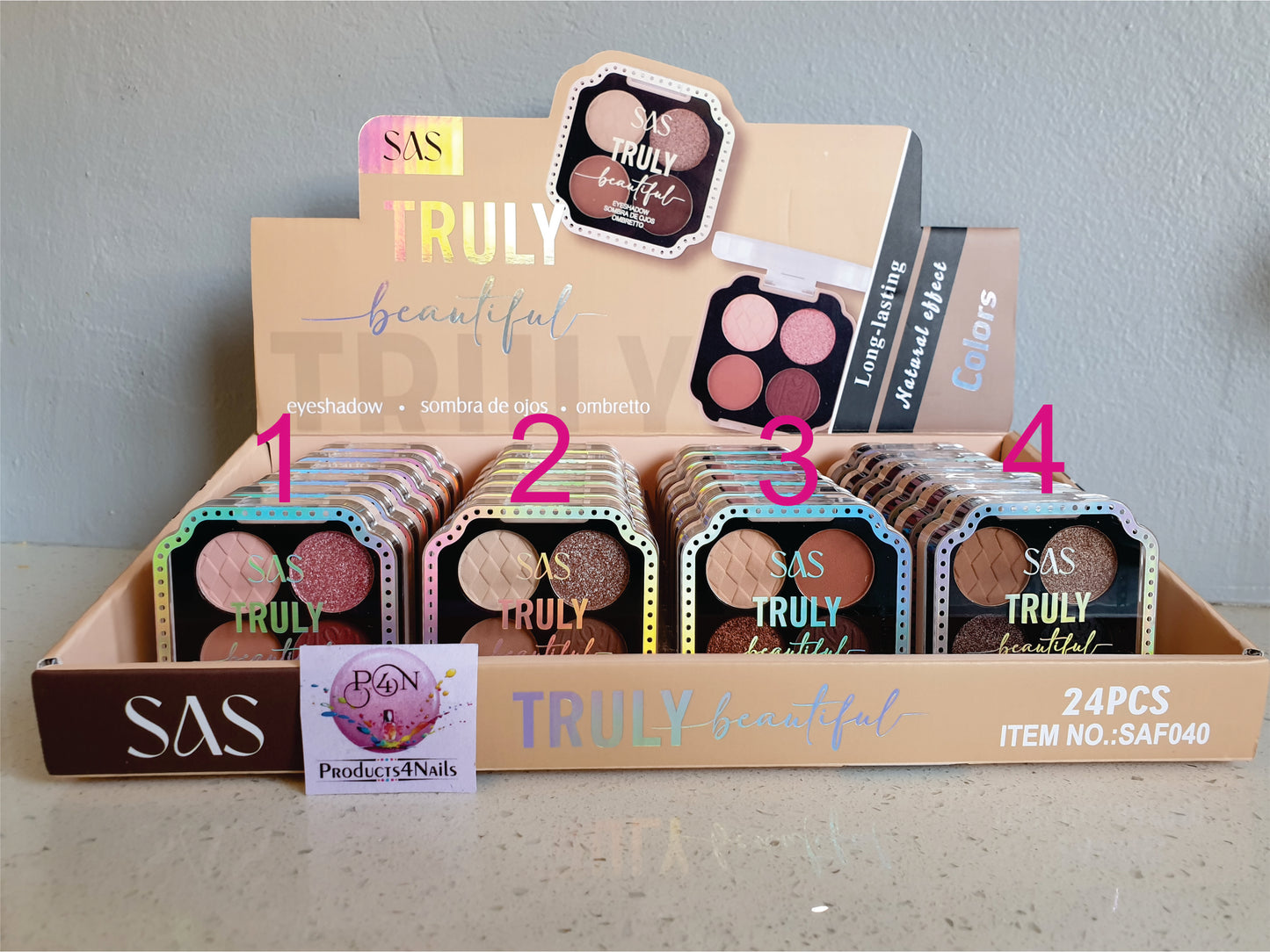 SAS Truly Beautiful Eyeshadow Colour Palette 4pcs