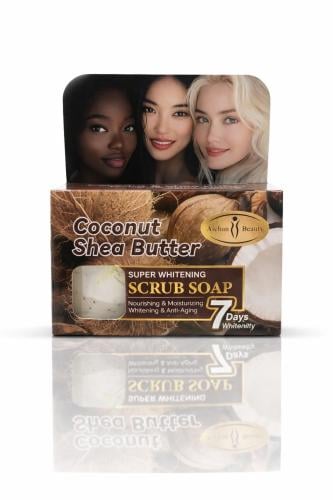 Aichun Beauty Coconut Shea Butter Super Whitening Scrub Soap 100g