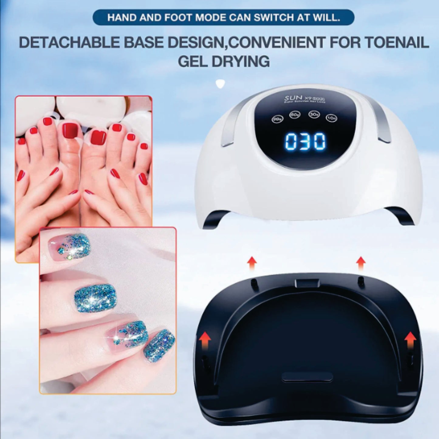 SUN X9 Max UV LED Nail Lamp - 220W & 57 LED beads