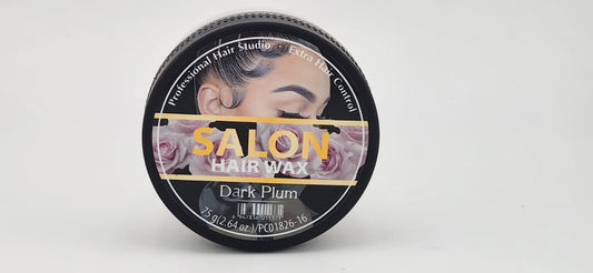 SALON Hair Wax Dark Plum 75g - Extra Hair Control Edge Control Strong Hold Finish
