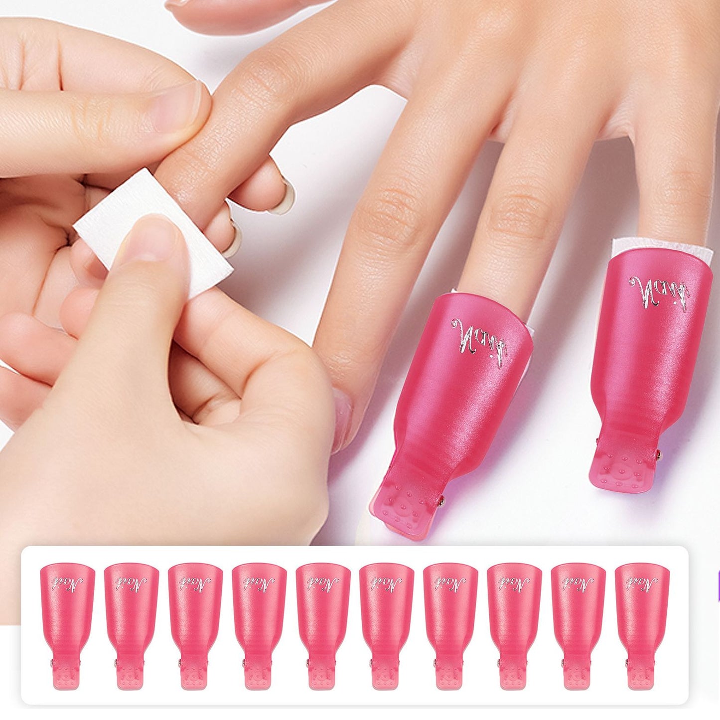 Nail Soak Off - Reusable Keeper for remover tips 10pcs