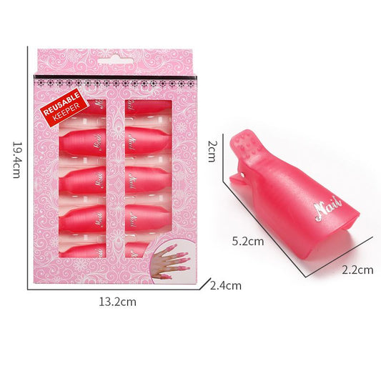 Nail Soak Off - Reusable Keeper for remover tips 10pcs