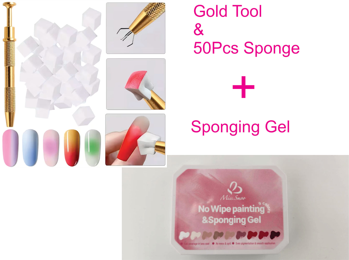 Miss Smoo No Wipe Painting & Sponging Gel NO 1 - (9x Colours)